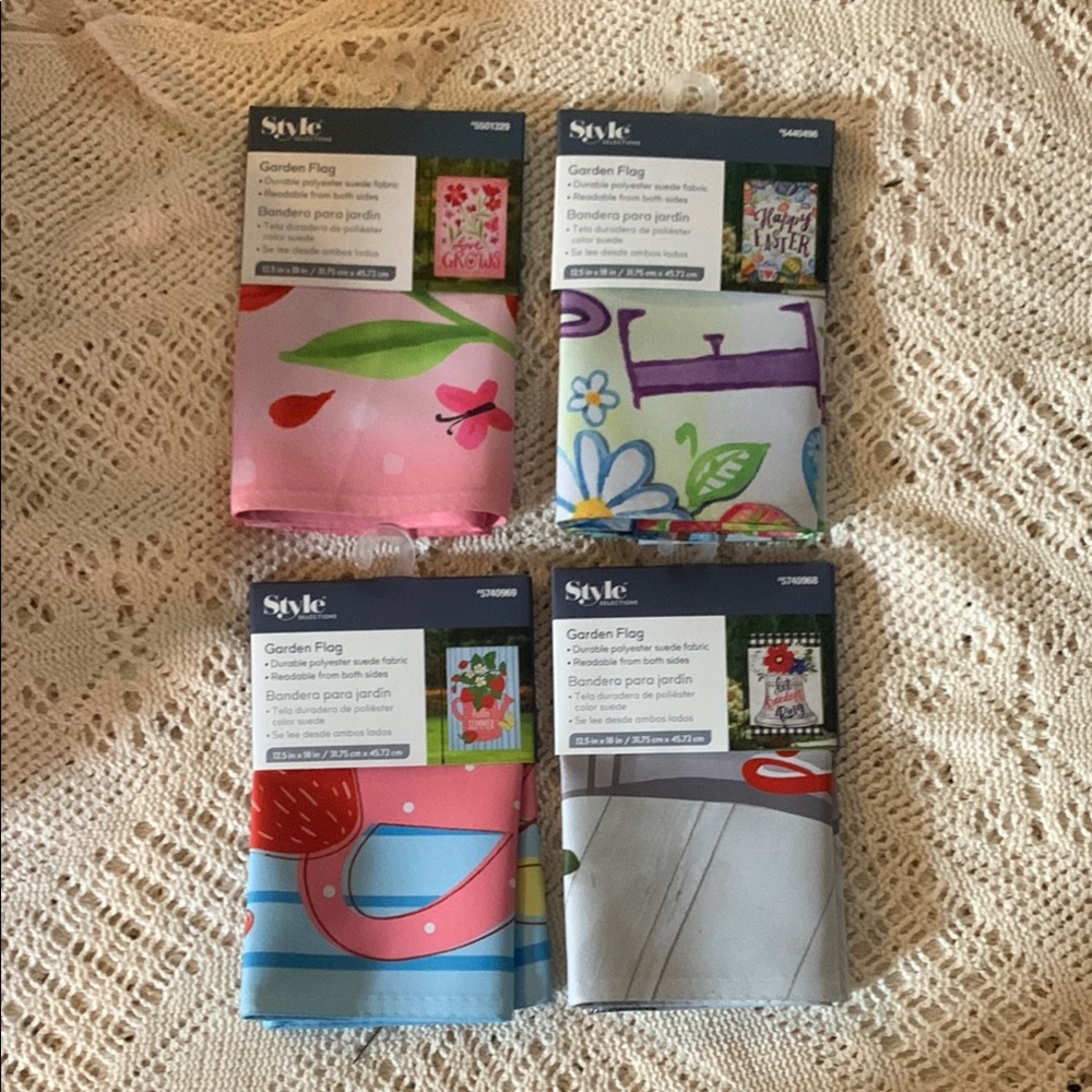 Style Selections Pink Floral Garden Flag